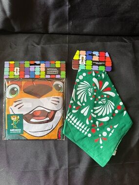 New FIFA Mexico Soccer Fan Bandana Cape Set - Green & Orange